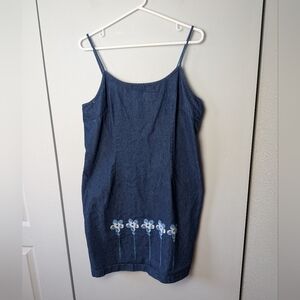 Y2K 2000 Vintage Jesse Ryan Denim Mini Dress Size Large Made In Canada